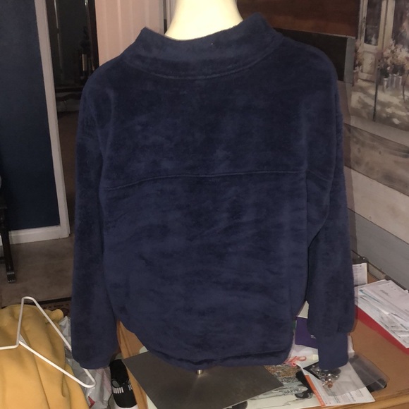 Blue Fleece Sweater with Top Zipper - Medium - Picture 3 of 10